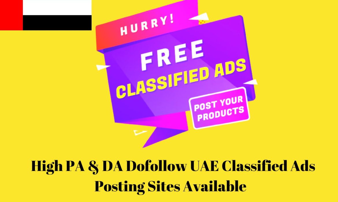 Free Classified Submission Sites List for UAE in 2022